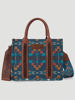 Southwestern Print Cross Body Canvas Mini Tote in