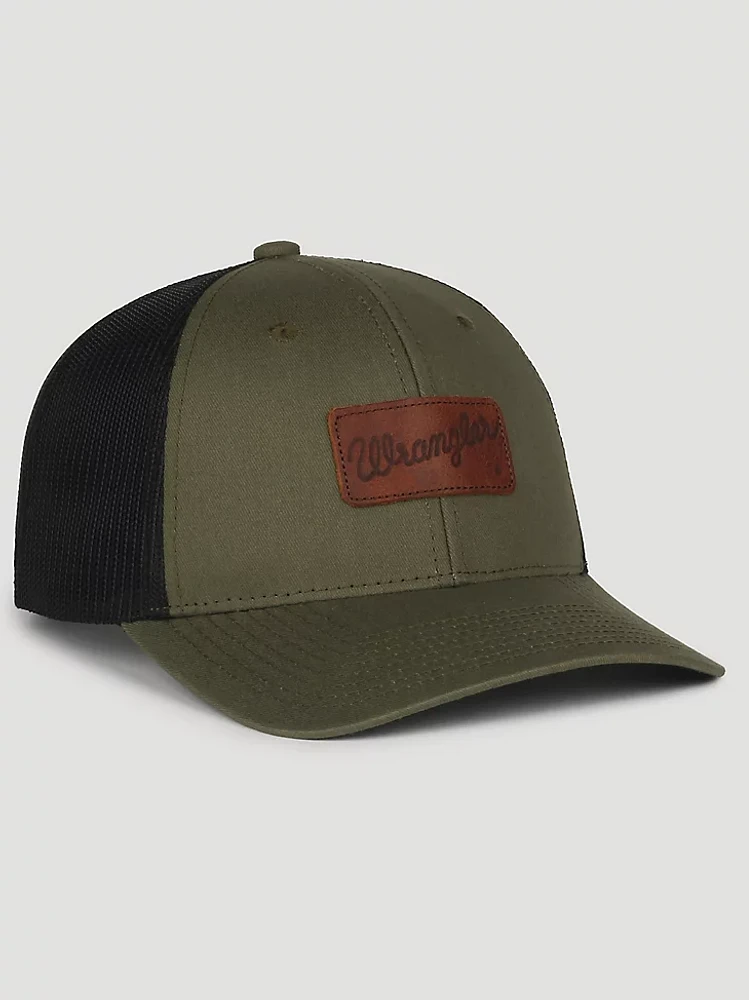 Wrangler Logo Mesh Hat in Black