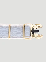 Denim Sherpa Dog Collar in Light Blue