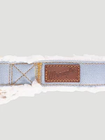 Denim Sherpa Dog Collar in Light Blue