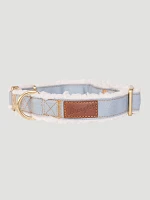 Denim Sherpa Dog Collar in Light Blue