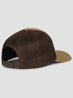 Wrangler Logo Mesh Hat in Bronze Brown