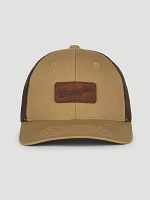 Wrangler Logo Mesh Hat in Bronze Brown