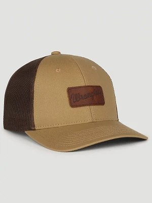 Wrangler Logo Mesh Hat in Bronze Brown