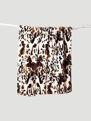 Wrangler Unlined Plush Blanket in Tricolor Cowhide