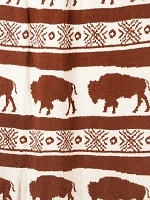 Wrangler Stretchy Throw Blanket in Buffalo Clay