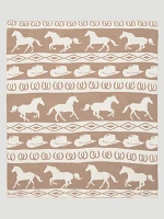 Wrangler Stretchy Throw Blanket in Tan Rodeo