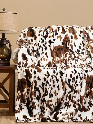 Wrangler Travel Blanket in Tricolor Cowhide