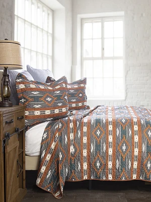 Checotah Stripe 4-Pc King Bedding Set:Brown:King