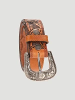 Boy's Emboss Edge Belt Brown