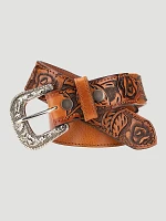 Boy's Emboss Edge Belt Brown