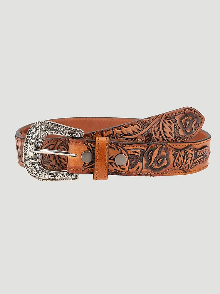 Boy's Emboss Edge Belt Brown