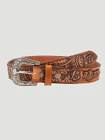 Boy's Emboss Edge Belt Brown