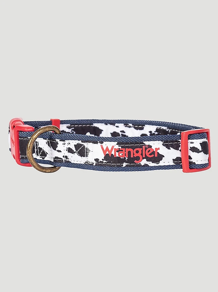 Cow Print Dog Collar Black/White