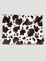 Cow Print Tufted Pet Bed:Black/White:One Size