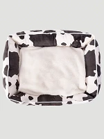 Cow Print Box Pet Bed:Black/White:One Size