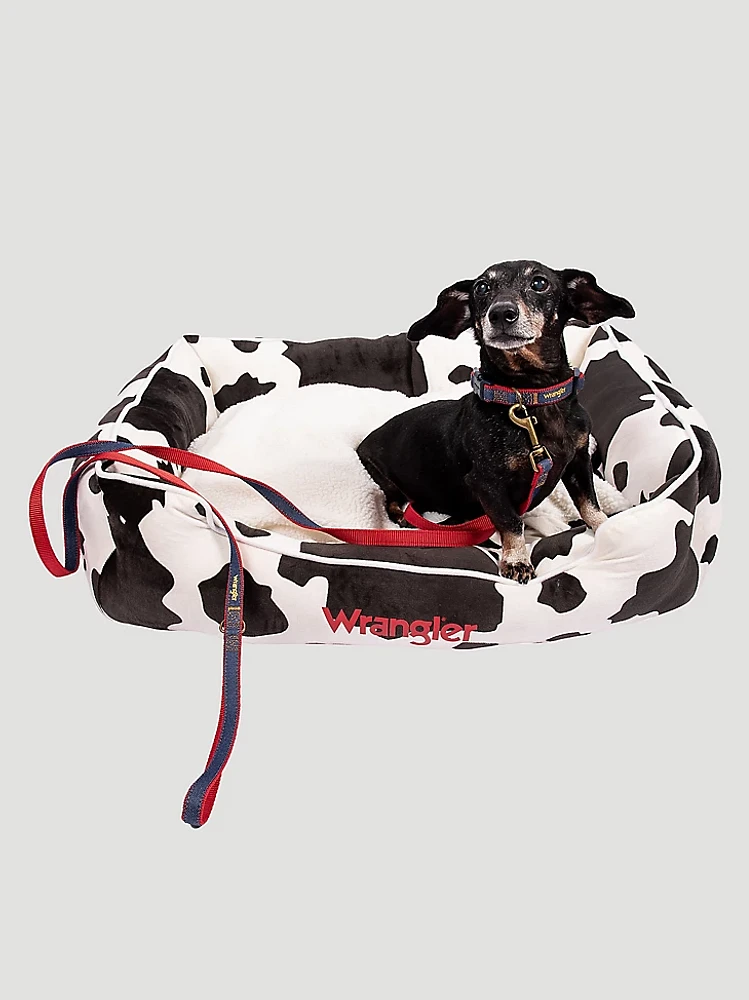 Cow Print Box Pet Bed:Black/White:One Size