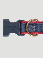 Denim Logo Dog Collar Dark Blue