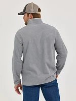 Men's Wrangler Quarter Zip Waffle Fleece Pullover Monument