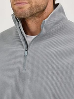 Men's Wrangler Quarter Zip Waffle Fleece Pullover Monument