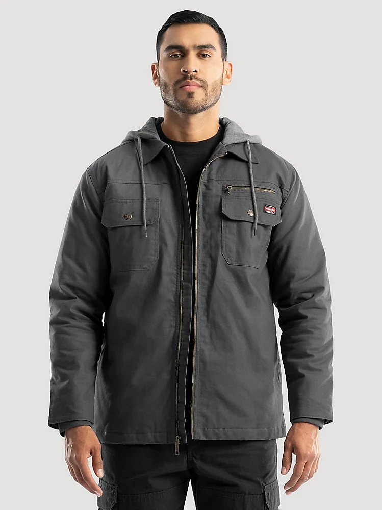 Wrangler® Workwear Quilt Lined Shirt Jacket Asphalt