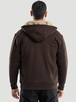 Wrangler® Workwear Sherpa Lined Hooded Sweatshirt Java