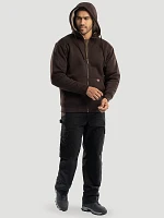 Wrangler® Workwear Sherpa Lined Hooded Sweatshirt Java