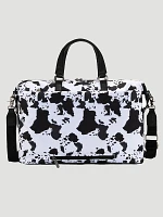 Weekender Cow Print Duffle Bag:Black:One Size