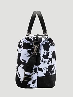 Weekender Cow Print Duffle Bag:Black:One Size