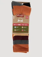 Men's Midweight Crew Socks (3-Pack) in Burnt Orange