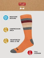 Men's Midweight Crew Socks (3-Pack) in Burnt Orange