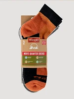 Men's Outdoor Ankle Socks (3-Pack) in Burnt Orange/Grey