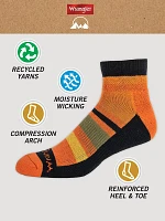 Men's Outdoor Ankle Socks (3-Pack) in Burnt Orange/Grey