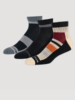 Men's Outdoor Ankle Socks (3-Pack) in Tan/Black