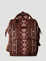 Southwestern Print Backpack in Dark Brown