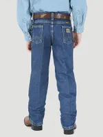 Boy's Wrangler® George Strait Cowboy Cut® Original Fit Jean (8-20) Heavy Stone Denim