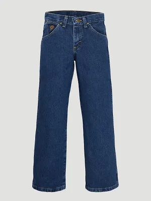 Boy's George Strait Cowboy Cut® Collection by Wrangler® Original Fit Jean (4-7) Heavyweight Stone Denim