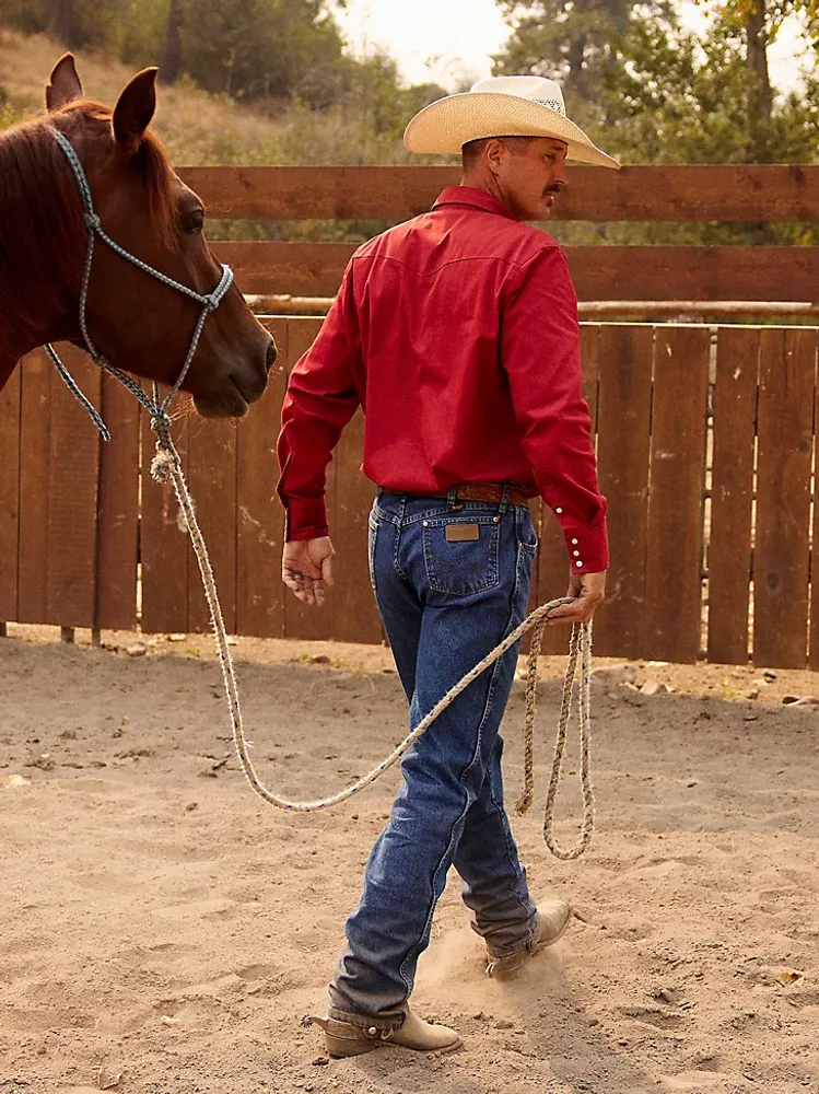 Wrangler® Cowboy Cut® Original Fit Active Flex Jeans Stonewash