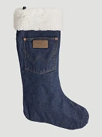 Sherpa Denim Christmas Stocking:Prewashed:ONE SIZE