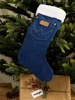 Sherpa Denim Christmas Stocking:Prewashed:ONE SIZE