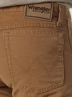 Wrangler Rugged Wear® Regular Fit Straight Leg Canvas Pant Acorn