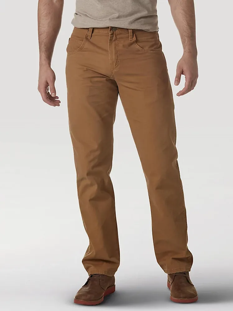 Wrangler Rugged Wear® Regular Fit Straight Leg Canvas Pant Acorn