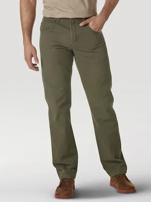 Wrangler Rugged Wear® Regular Fit Straight Leg Canvas Pant Moss