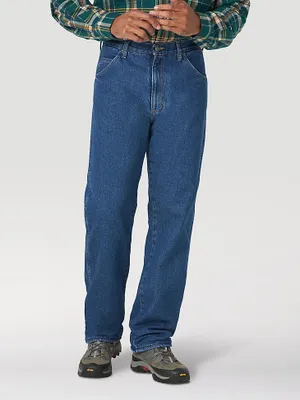 Wrangler Rugged Wear® Fleece Lined Relaxed Fit Jean Stonewash