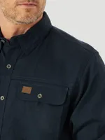Wrangler® RIGGS Workwear® Long Sleeve Vented Solid Work Shirt Navy