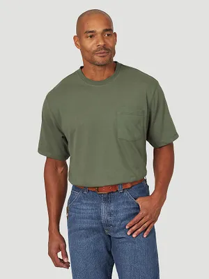 Wrangler® RIGGS Workwear® Short Sleeve 1 Pocket Performance T-Shirt Hazel Green