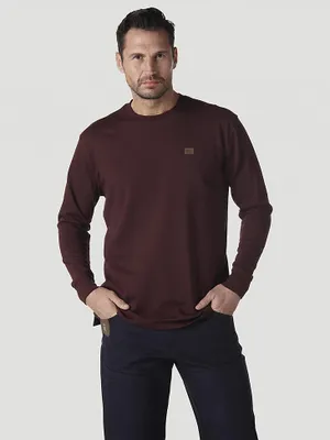 Wrangler® RIGGS Workwear® Long Sleeve Pocket T-Shirt Burgundy