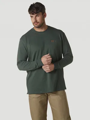 Wrangler® RIGGS Workwear® Long Sleeve Pocket T-Shirt Forest Green