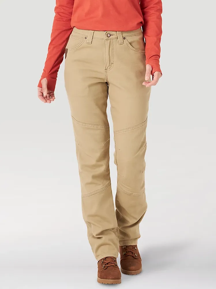Women's Wrangler® RIGGS Workwear® Straight Fit Utility Work Pant Golden Khaki