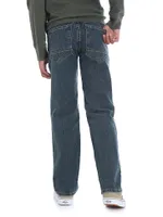 Boy's Wrangler® Five Star Classic Straight Fit Jean (Husky) Sunkissed Denim